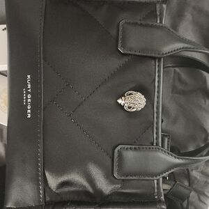 Kurt Geiger Black and Silver Satchel Bag